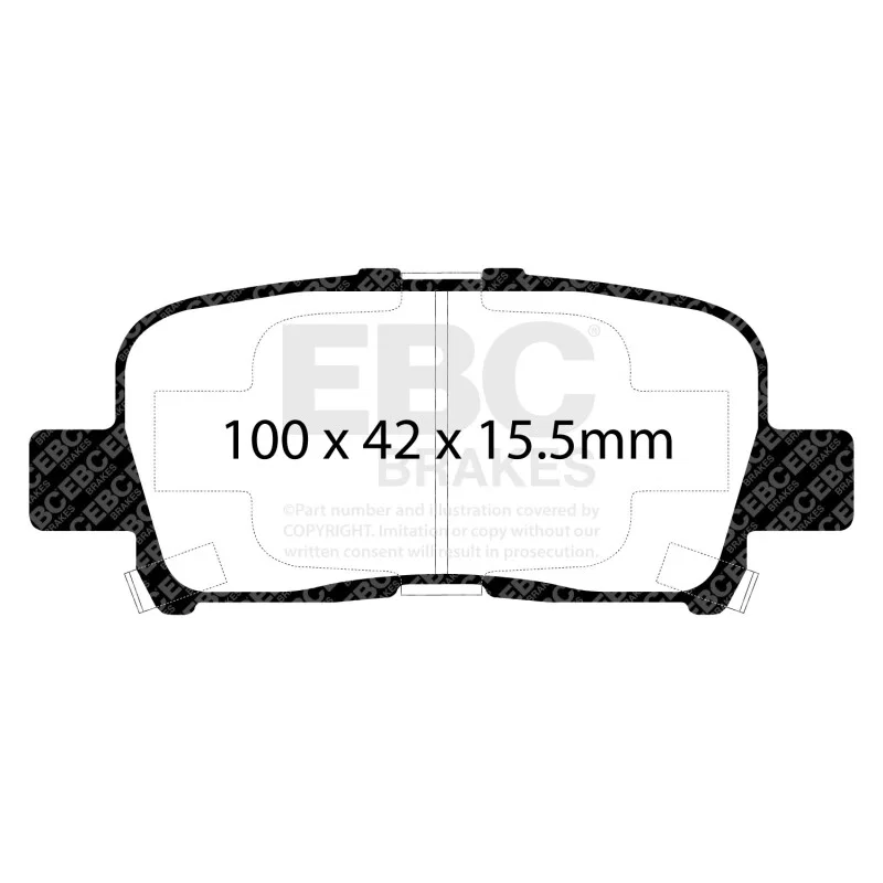 EBC DP41662R, 00-02 Acura MDX 3.5 Yellowstuff Rear Brake Pads