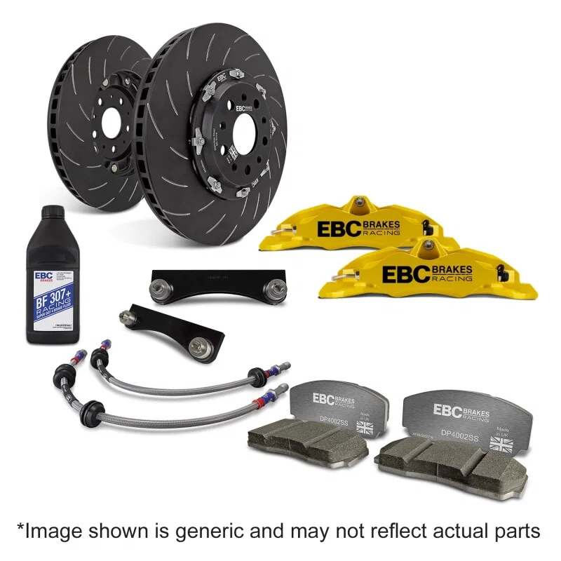 EBC BBK003YEL-2, Racing 92-00 BMW M3 (E36) Yellow Apollo-4 Calipers 355mm Rotors Front Big Brake Kit