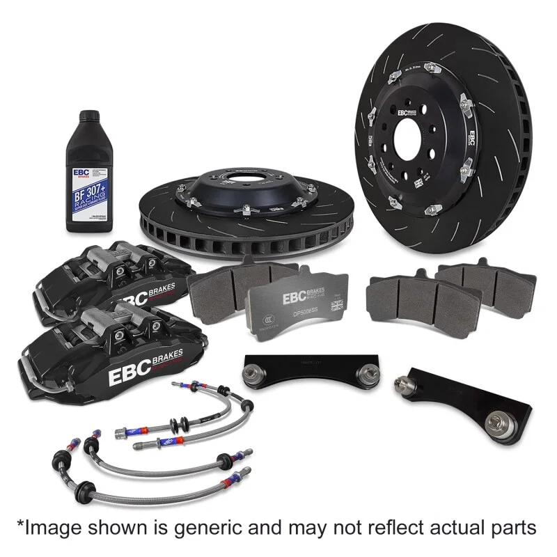 EBC BBK062BLK-1, Racing Volkswagen ID Buzz Black Apollo-6 Calipers 355mm Rotors Front Big Brake Kit