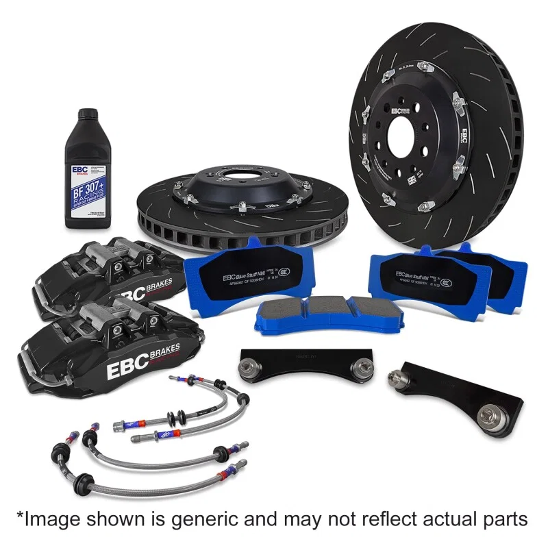 EBC BBK048BLK-1, Racing 2023+ Ford Ranger Raptor Black Apollo-6 355x32 Rotors Front Big Brake Kit
