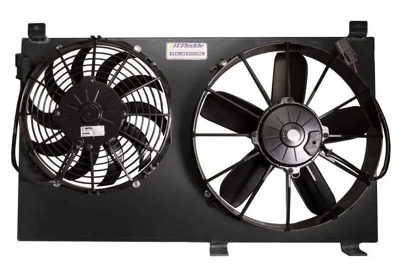 GReddy 12053203, 00-09 Honda S2000 Dual Fan Shroud w/ Dual SPAL Fans - Black