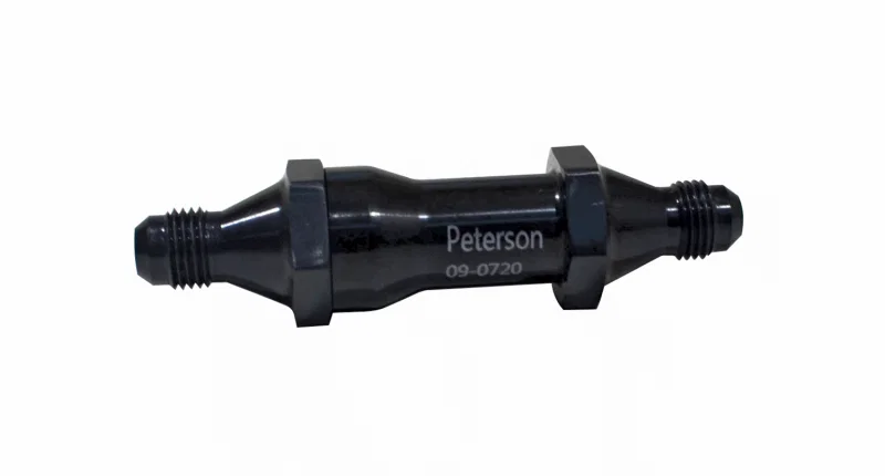 Peterson Fluid Systems 09-0712, Carb Fuel Filter -8AN Long 60 Micron