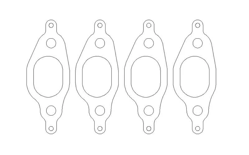 Cometic Gasket C4163-030, VW 1.8L 8V 77-99 Exhaust Set .030 inch MLS Head Gasket 1.060 inch X 1.480 inch Port