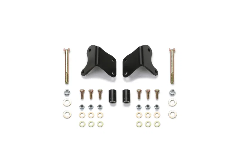 Fabtech FTS24141, 07-18 Jeep JK 4WD Front Lower Shock Mount Relocation Brackets