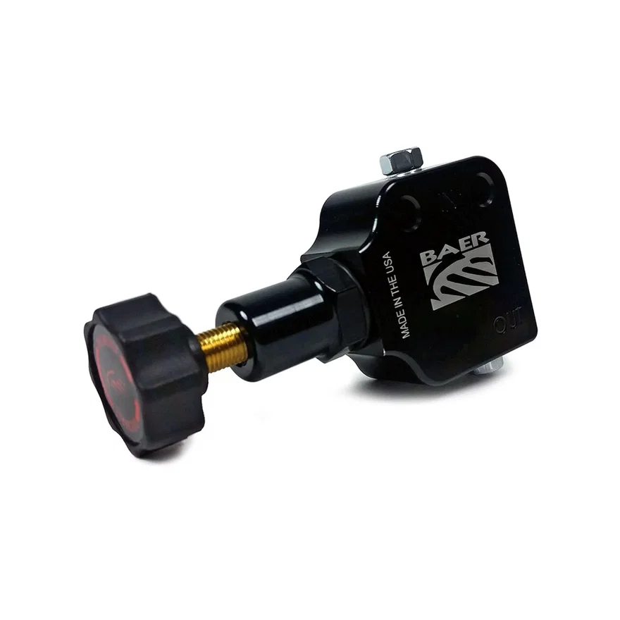 Brakes Black General Fit Adjustable Proportioning Valve, Inline, with 3/8-24 Fittings