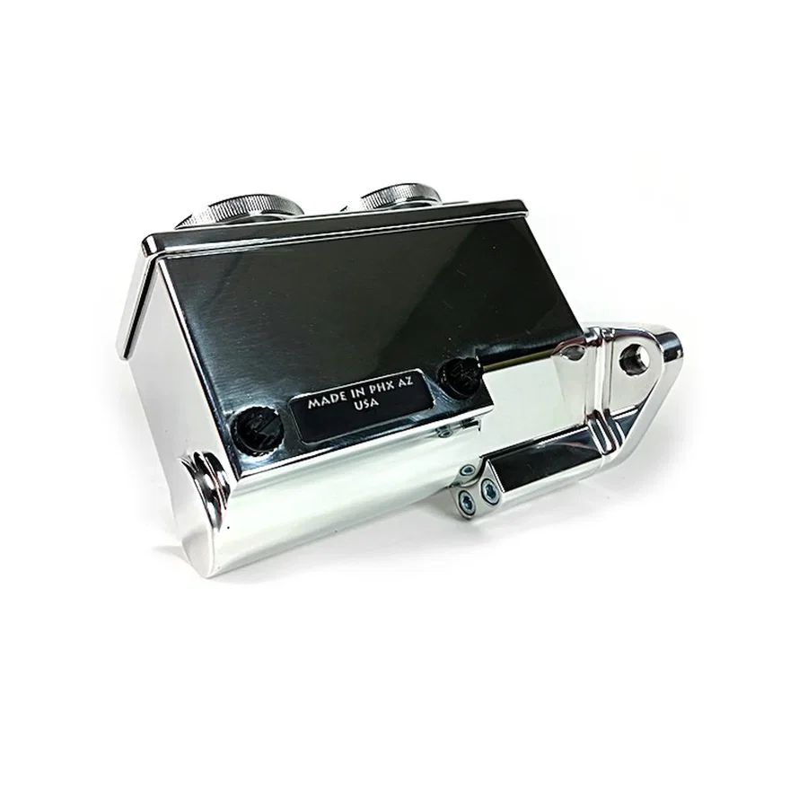 ReMaster Master Cylinder 2-Bolt GM/Ford, Polished Polished Finish, Left Port, 0.9375" (15/16") Bore