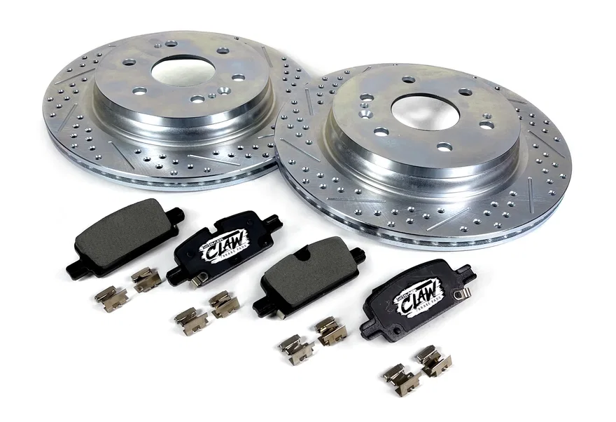 Brakes Claw Rotor and Pad Combo Kit, Rear