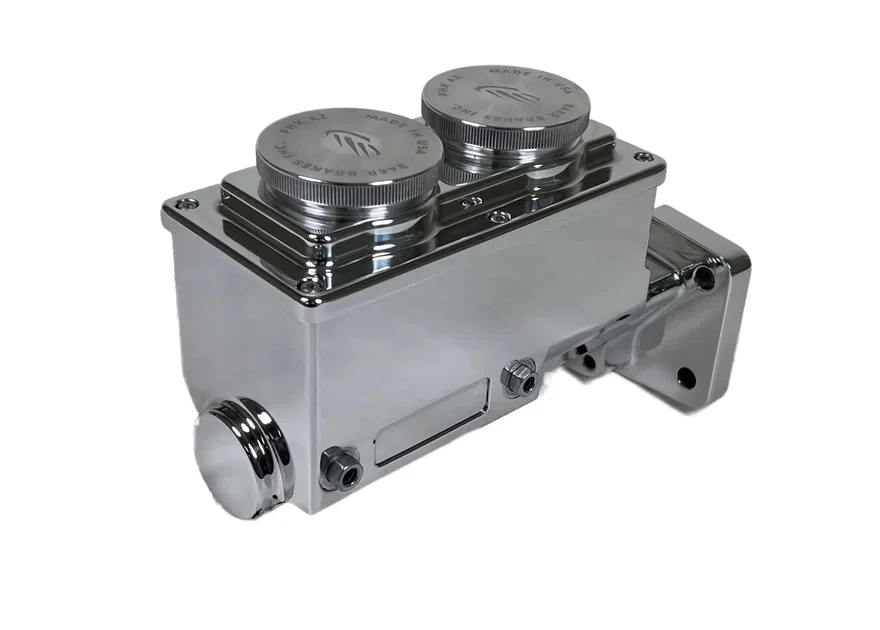 ReMaster Master Cylinder 4 Bolt Mopar, Polished Polished Finish, Left Port, 1.00" Bore