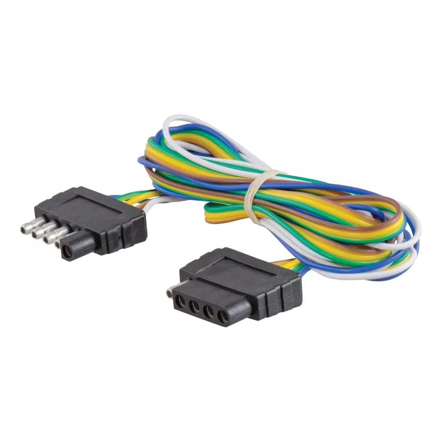 CURT 58550, 5-Way Flat Connector Plug/Socket with 72in. Wires