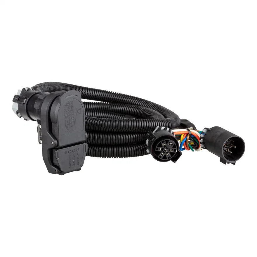 CURT 56003, 7ft. Custom Wiring Extension Harness (Adds 4-Way; 7-Way RV Blade to Truck Bed)