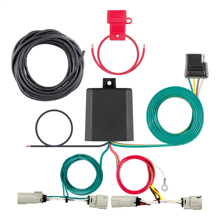 CURT 56471, Custom Wiring Harness; 4-Way Flat Output; Select Ford Bronco without LEDs