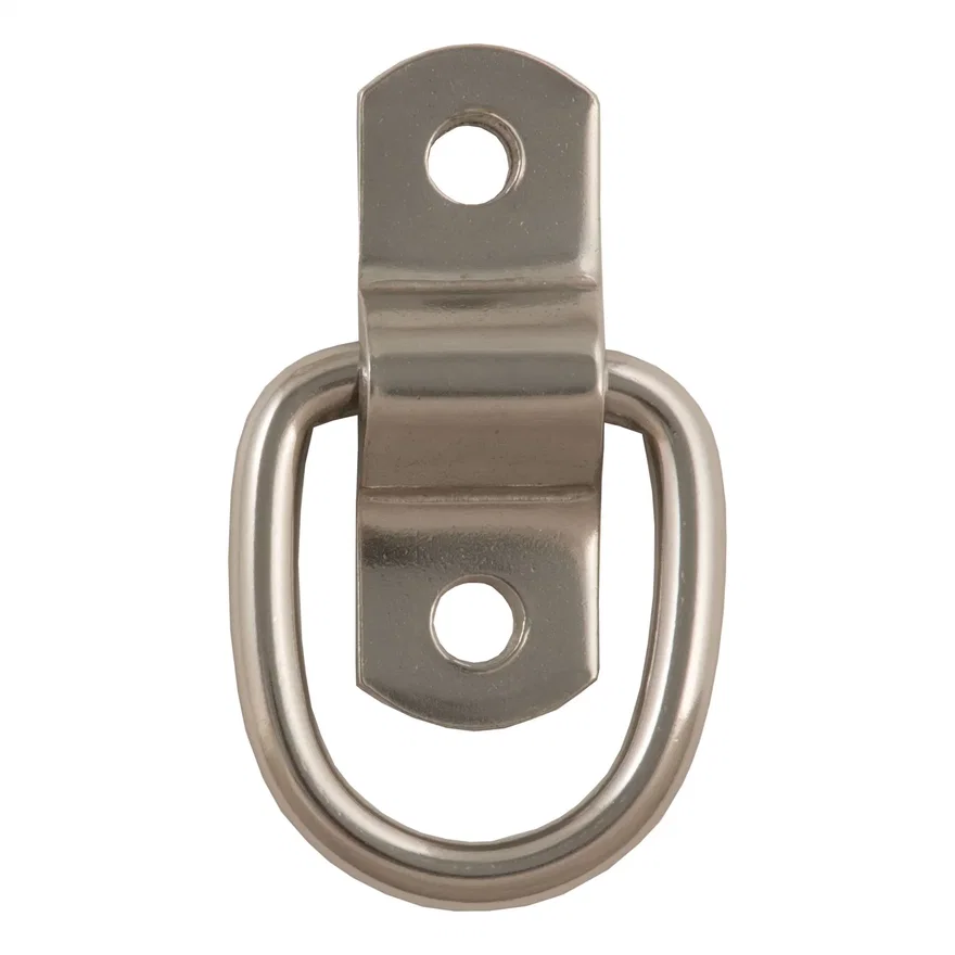 CURT 83732, 1in. x 1-1/4in. Surface-Mounted Tie-Down D-Ring (1;200 lbs; Stainless)