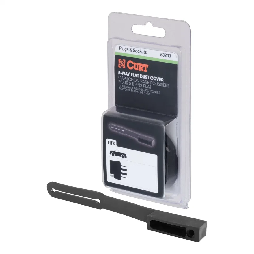 CURT 58203, 5-Way Flat Connector Dust Cover (Vehicle Side; Packaged)