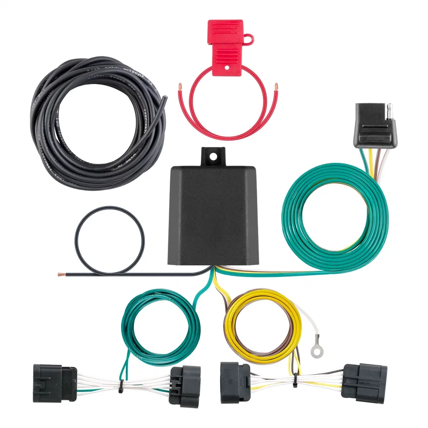 CURT 56336, Custom Wiring Harness; 4-Way Flat Output; Select Dodge Durango