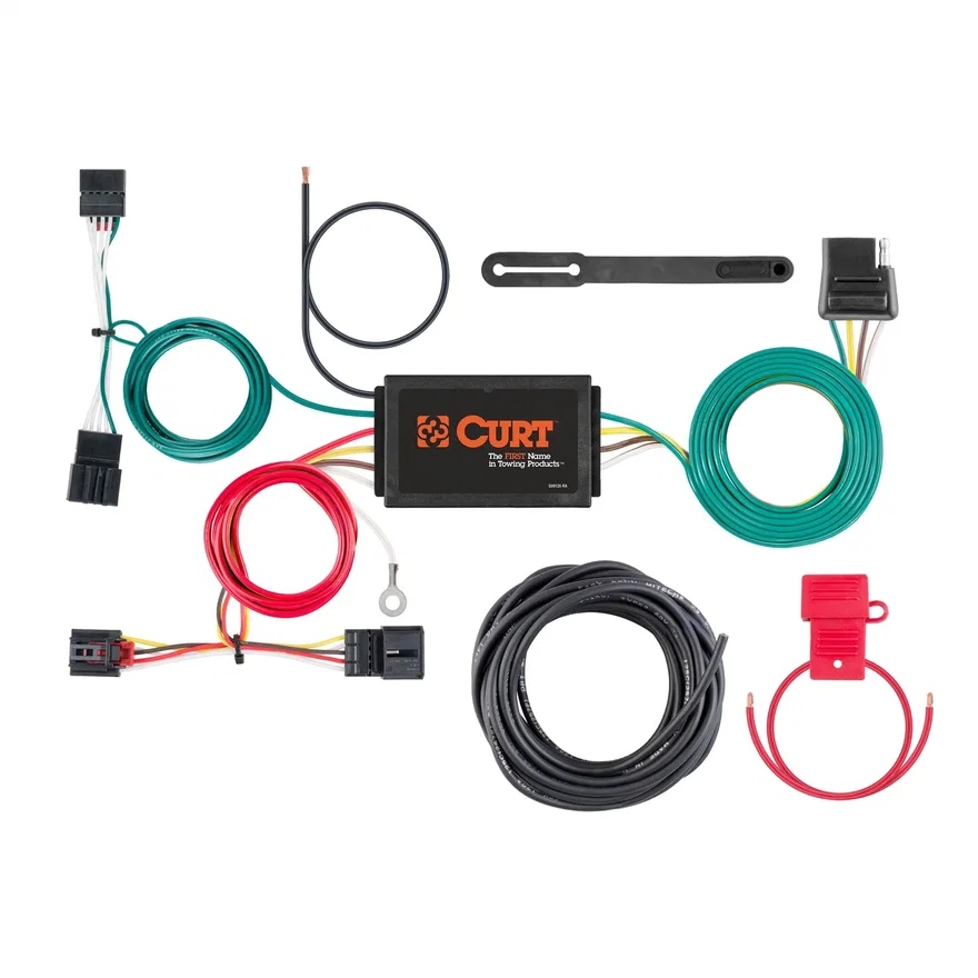 CURT 56380, Custom Wiring Harness; 4-Way Flat Output; Select Volkswagen Beetle