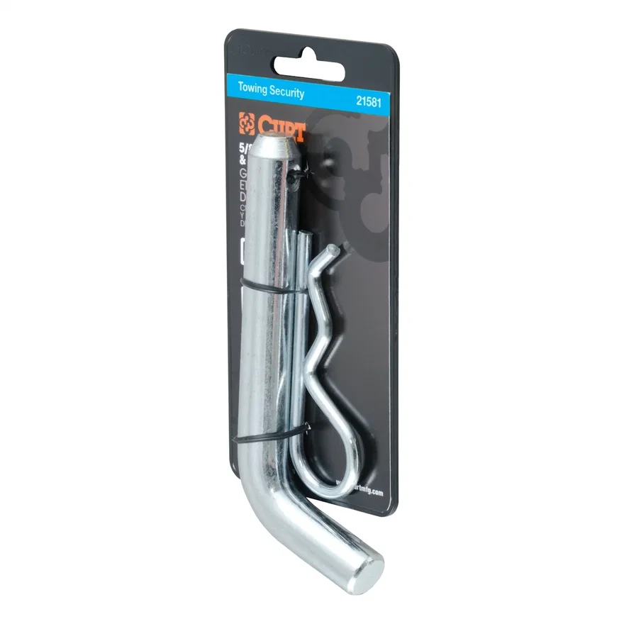 CURT 21581, 5/8in. Hitch Pin (2in. or 2-1/2in. Receiver; Zinc; Packaged)