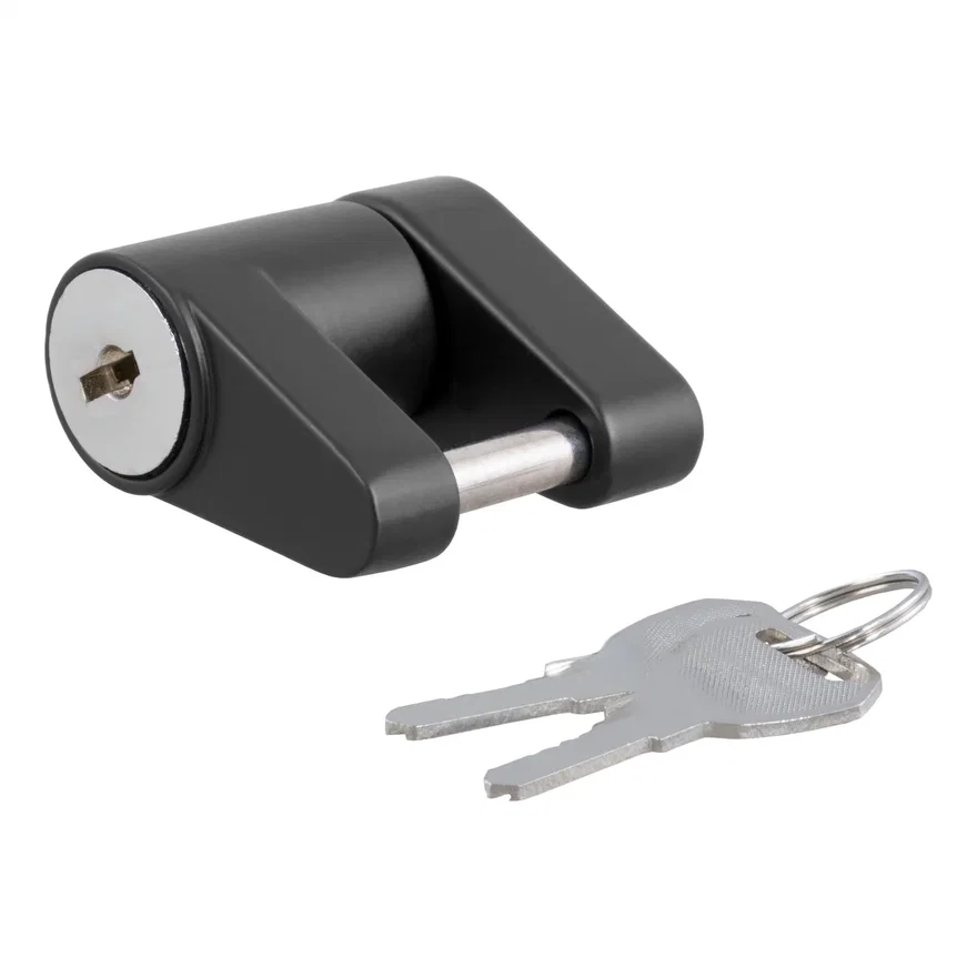 CURT 23521, Coupler Lock (1/4in. Pin; 3/4in. Latch Span; Padlock; Black)