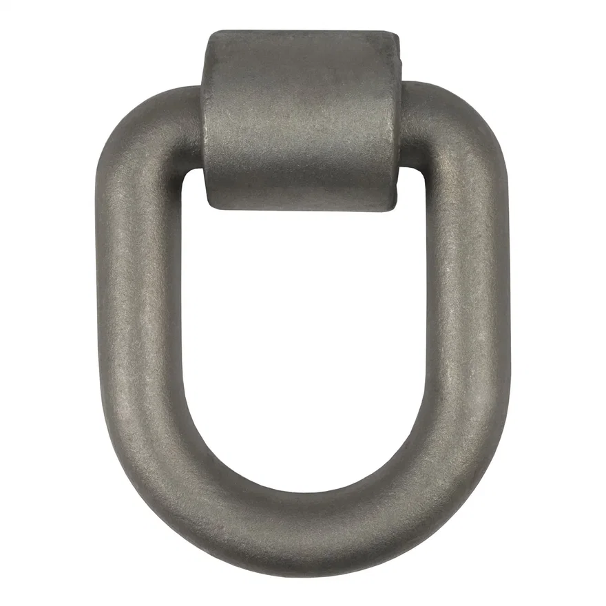 CURT 83780, 3in. x 4in. Weld-On Tie-Down D-Ring (15;587 lbs; Raw Steel)