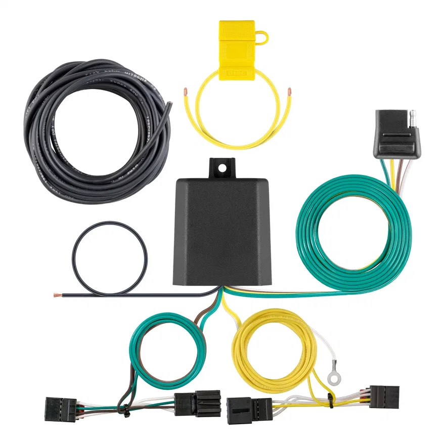CURT 56422, Custom Wiring Harness; 4-Way Flat Output; Select Volkswagen Tiguan