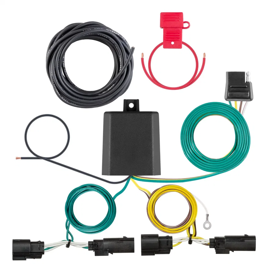 CURT 56492, Custom Wiring Harness; 4-Way Flat Output; Select Chrysler Pacifica