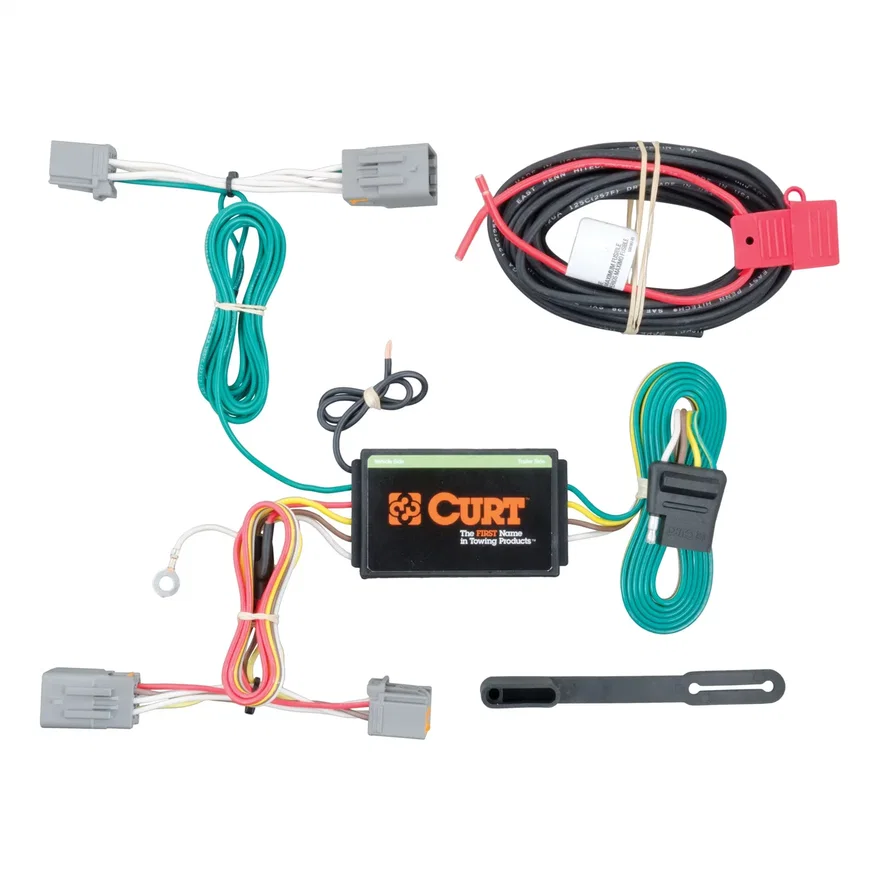 CURT 56224, Custom Wiring Harness; 4-Way Flat Output; Select Volvo S60; Cross Country