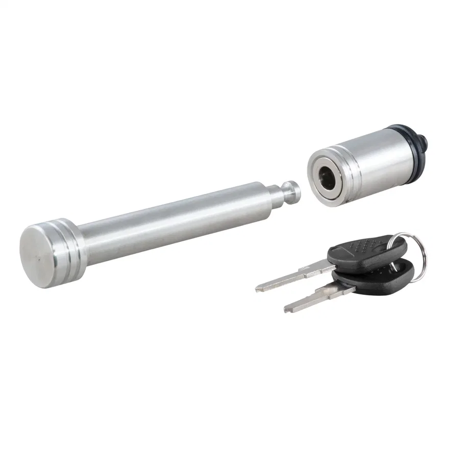 CURT 23519, 5/8in. Hitch Lock (2in. or 2-1/2in. Receiver; Barbell; Stainless)