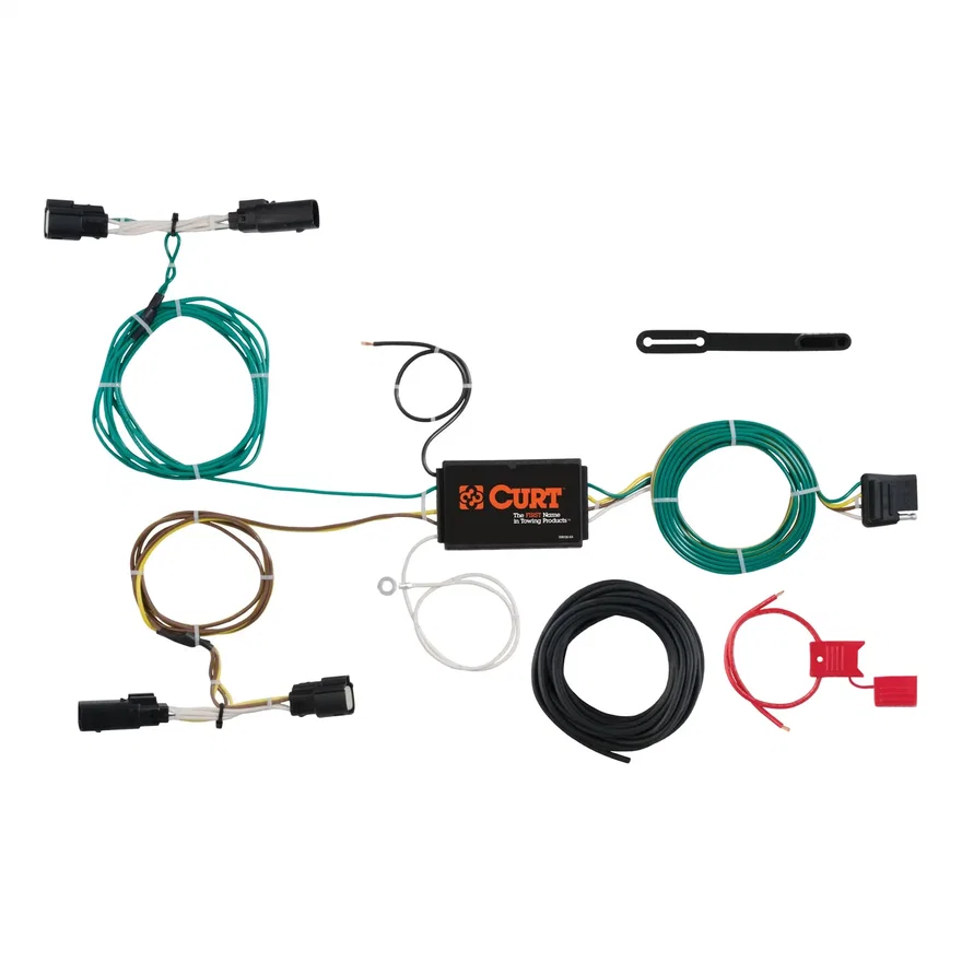 CURT 56272, Custom Wiring Harness; 4-Way Flat Output; Select Ford Edge