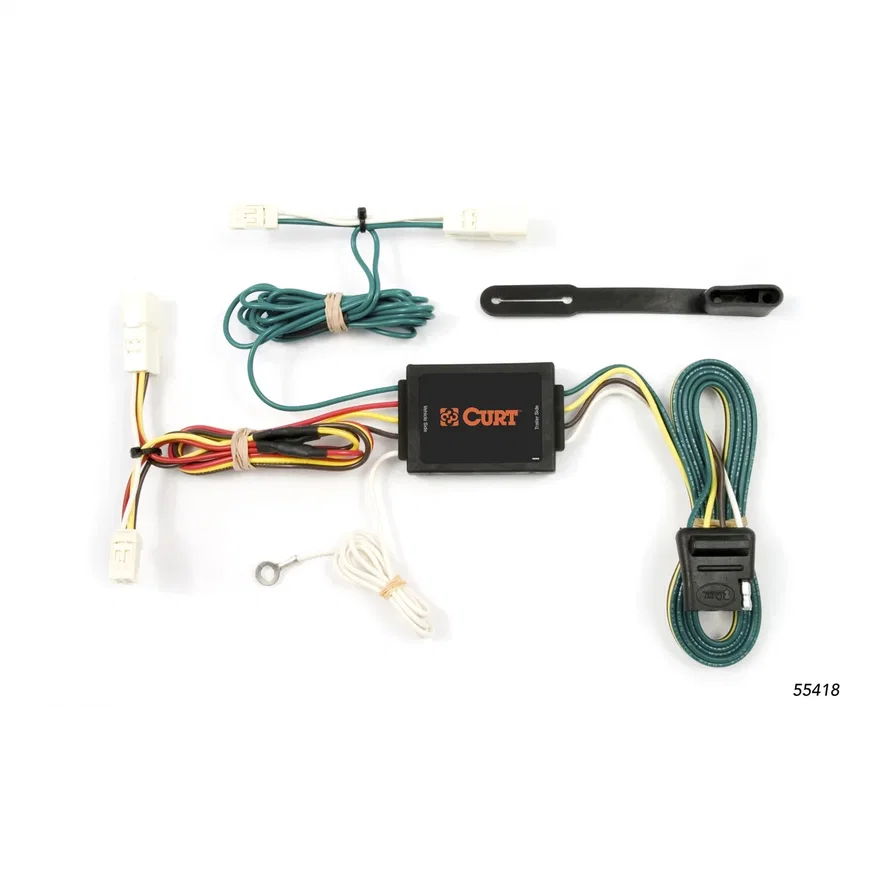 CURT 55418, Custom Wiring Harness; 4-Way Flat Output; Select Toyota Sienna
