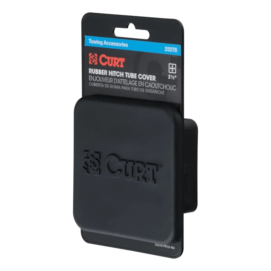 CURT 22278, 2-1/2in. Rubber Hitch Tube Cover (Packaged)
