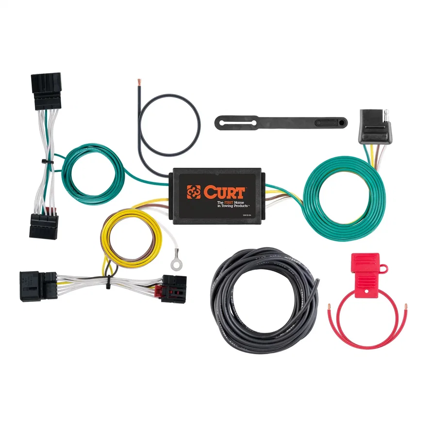 CURT 56388, Custom Wiring Harness; 4-Way Flat Output; Select Volkswagen Passat