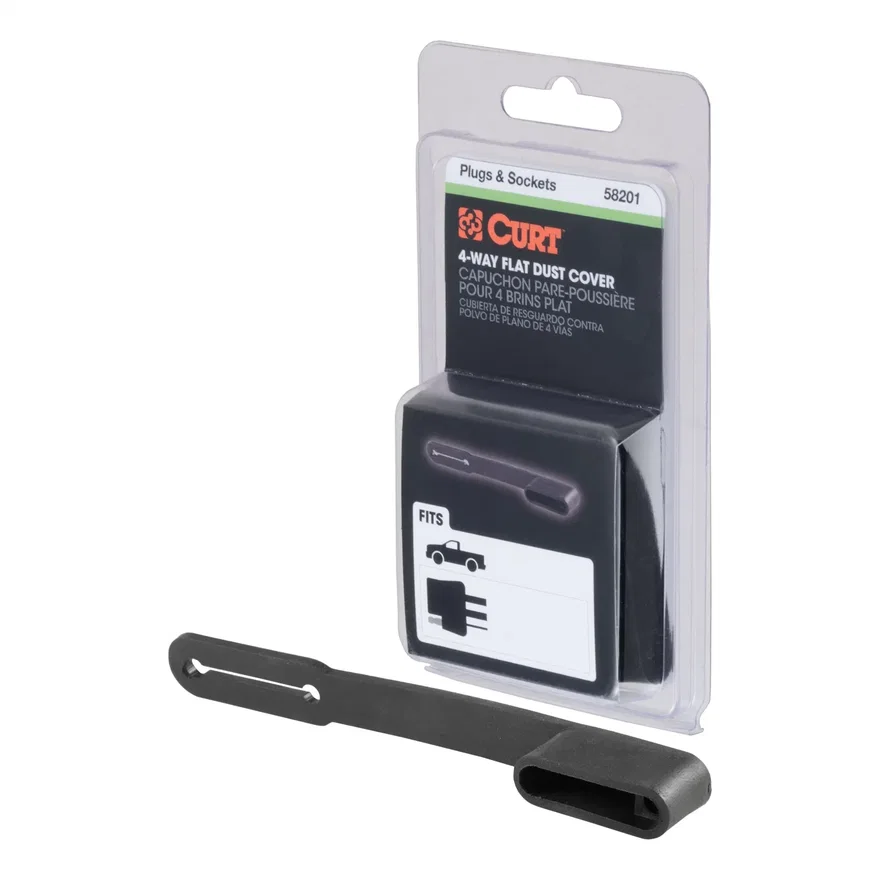 CURT 58201, 4-Way Flat Connector Dust Cover (Vehicle Side; Packaged)