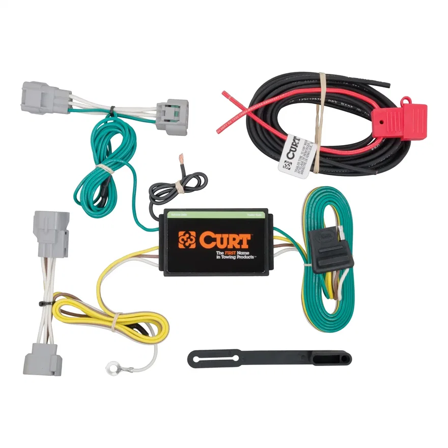 CURT 56208, Custom Wiring Harness; 4-Way Flat Output; Select Jeep Cherokee