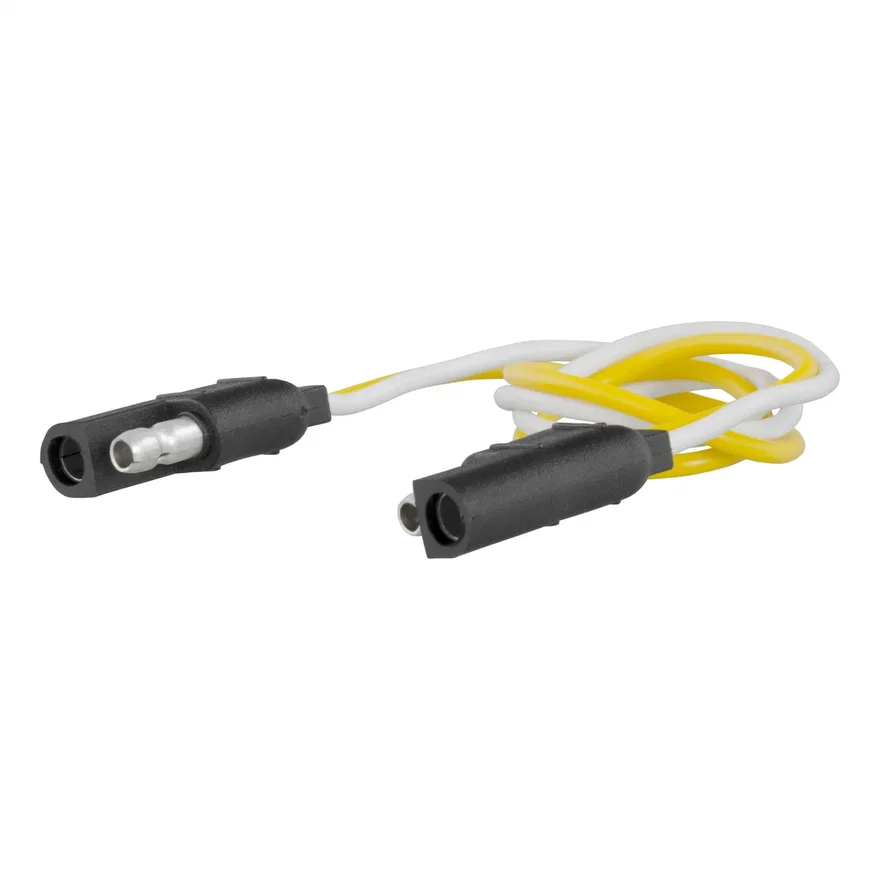 CURT 58020, 2-Way Flat Connector Plug/Socket with 12in. Wires