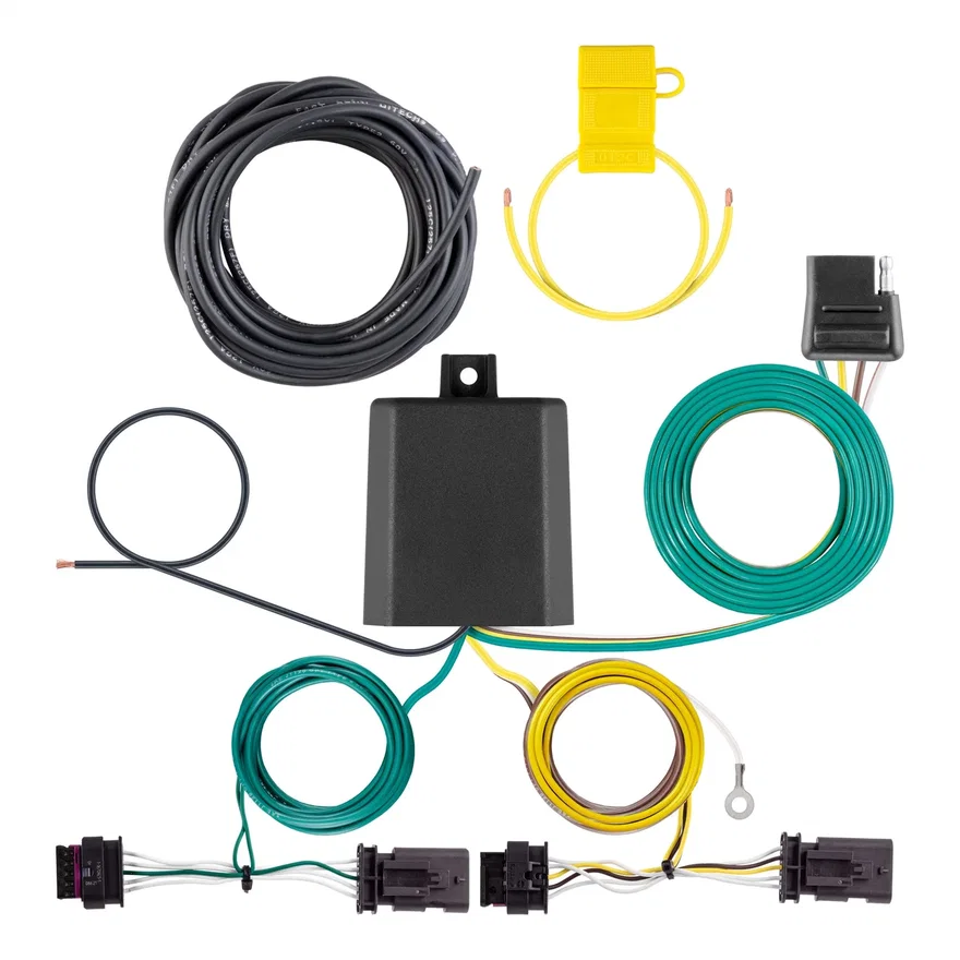 CURT 56549, Custom Wiring Harness; 4-Way Flat Output; Select Tesla Model 3