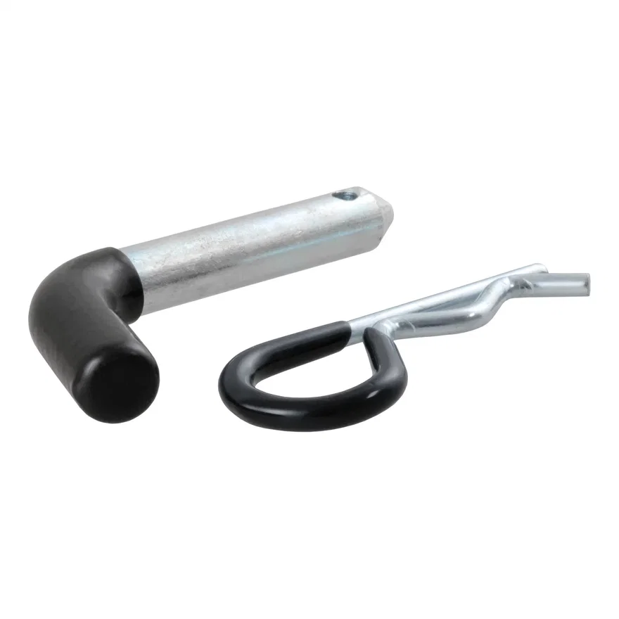CURT 21410, 1/2in. Hitch Pin (1-1/4in. Receiver; Zinc with Rubber Grip)