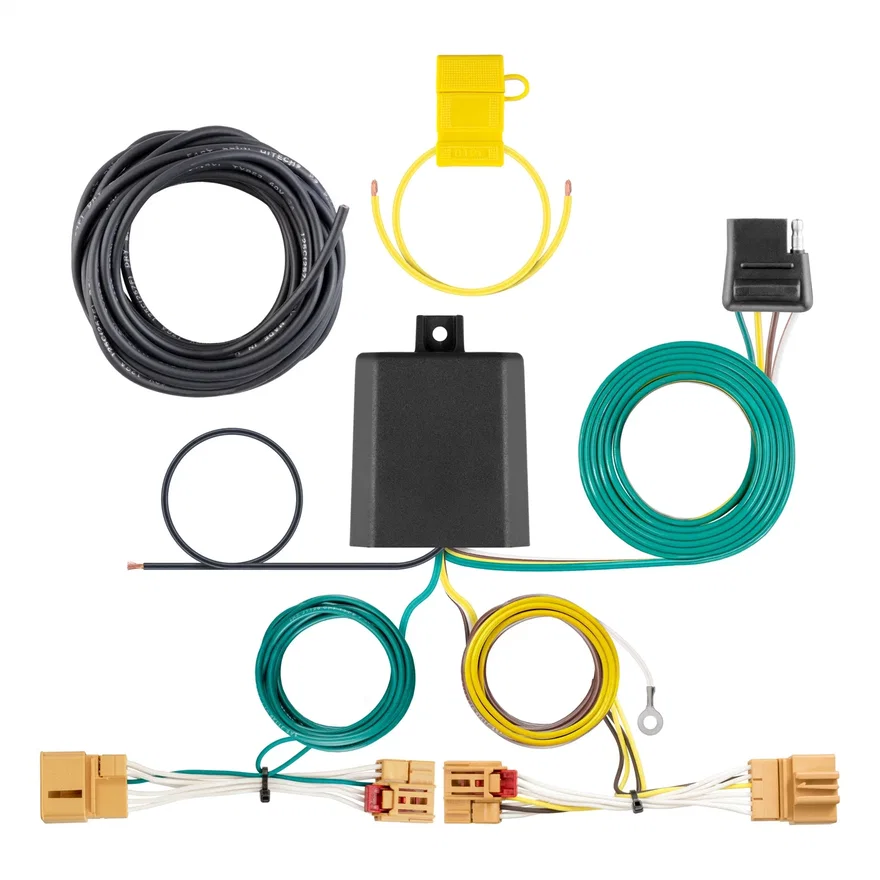 CURT 56405, Custom Wiring Harness; 4-Way Flat Output; Select Volkswagen Golf GTI