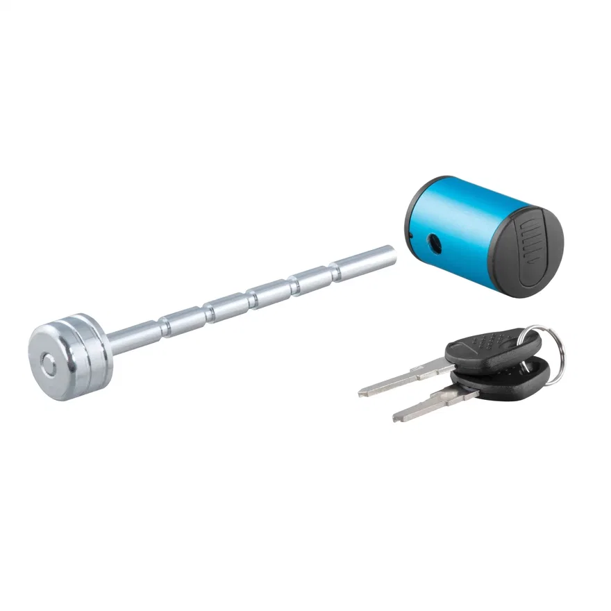CURT 23503, Coupler Lock (1/4in. Pin; 1in. to 3in. Latch Span; Right-Angle; Chrome)