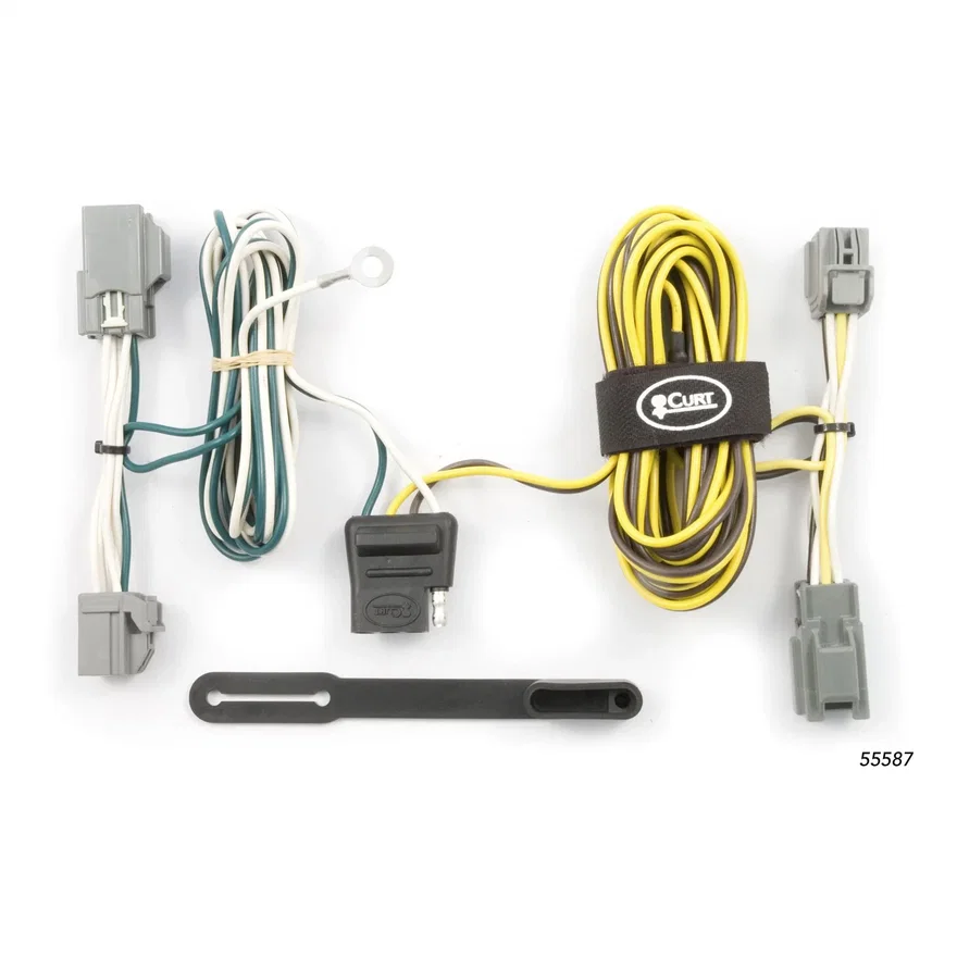 CURT 55587, Custom Wiring Harness; 4-Way Flat Output; Select Ford Freestyle; Five Hundred