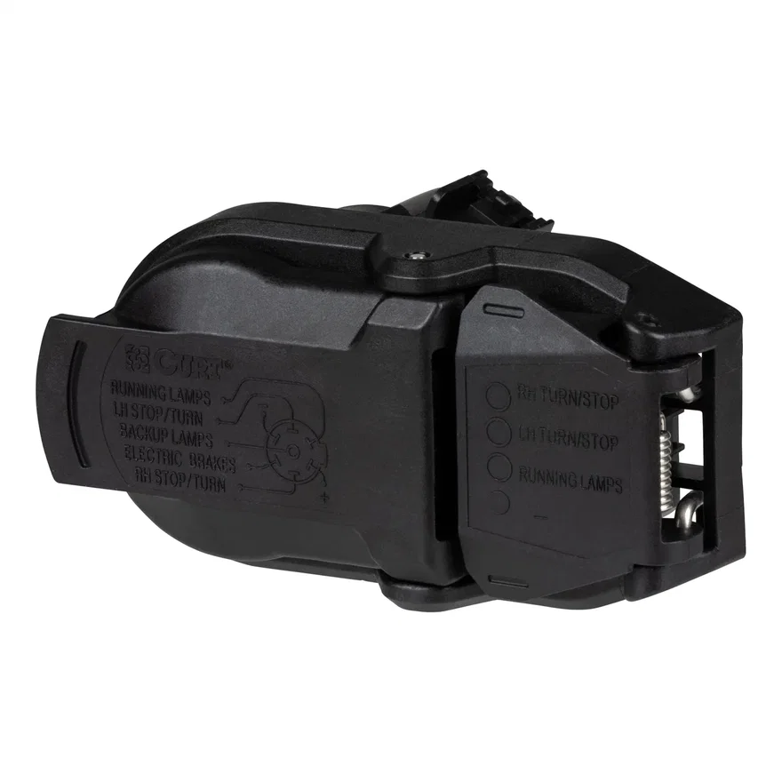 CURT 57015, OEM Replacement Dual-Output 7/4-Way Connector (Plugs into Any USCAR)