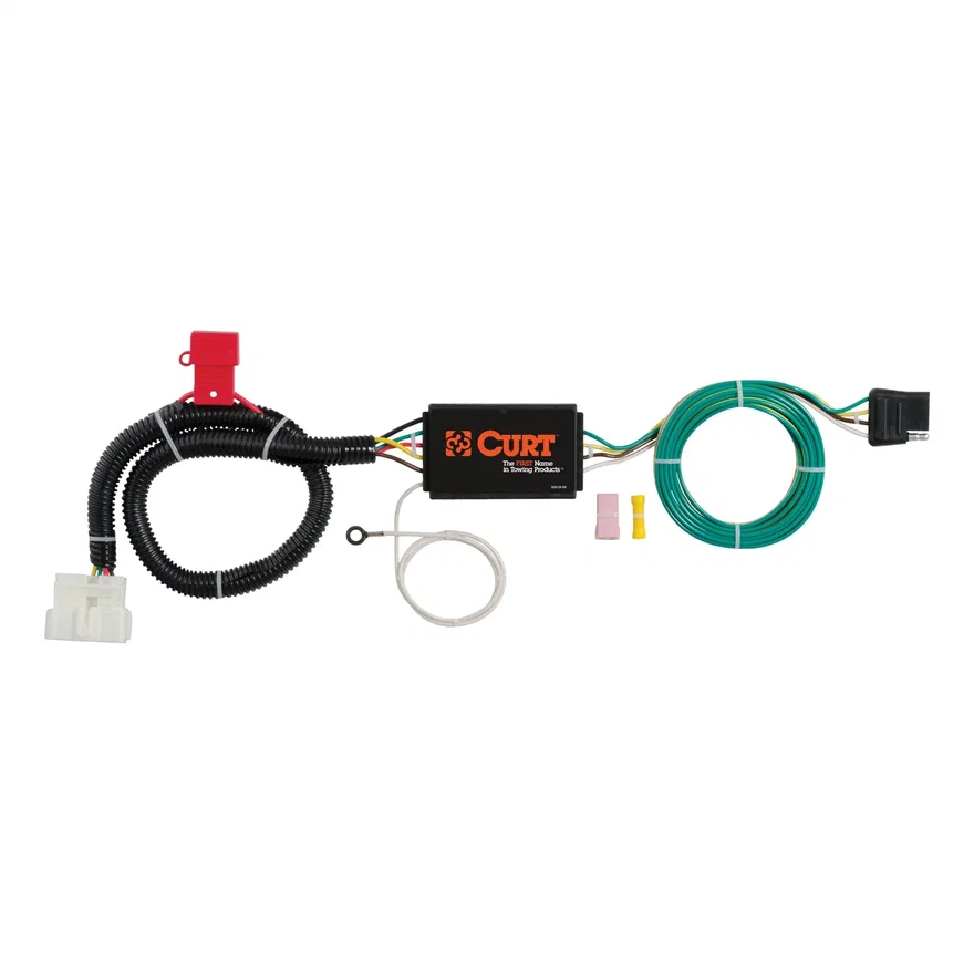CURT 56291, Custom Wiring Connector; 4-Way Flat Output; Select Honda Pilot; Passport