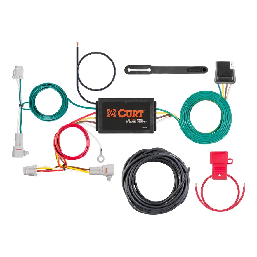 CURT 56367, Custom Wiring Harness; 4-Way Flat Output; Select Subaru Impreza