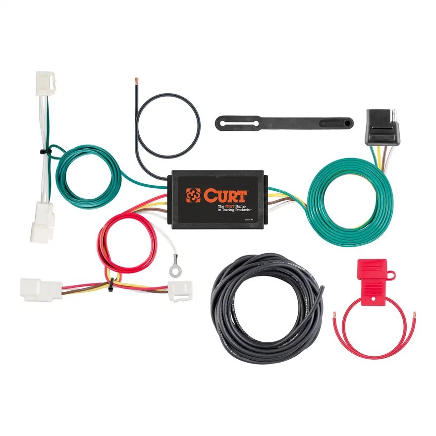 CURT 56385, Custom Wiring Harness; 4-Way Flat Output; Select Toyota Yaris