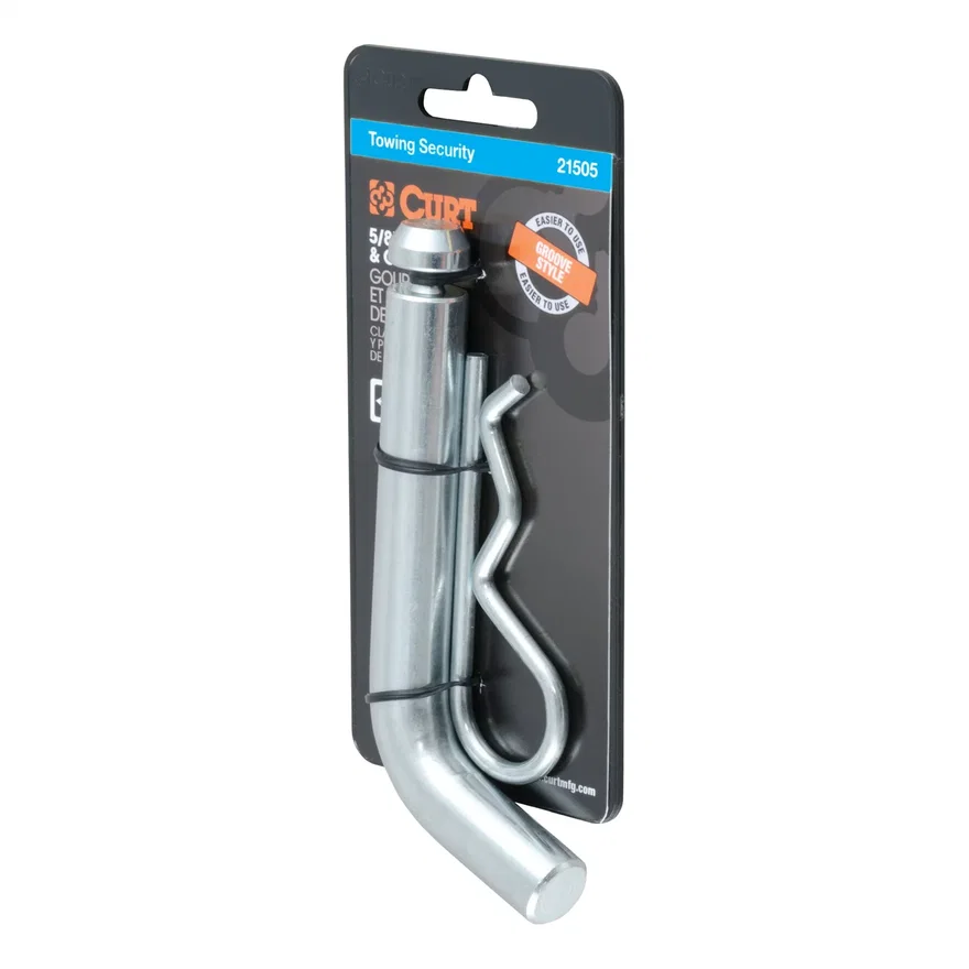 CURT 21505, 5/8in. Hitch Pin with Groove (2in. Receiver; Zinc; Packaged)