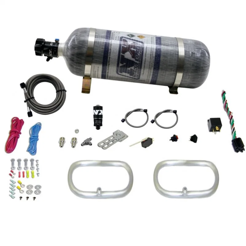 Nitrous Express 22200-12, Dual Ntercooler Ring System (2 - 6 x 6 Rings) w/Composite Bottle