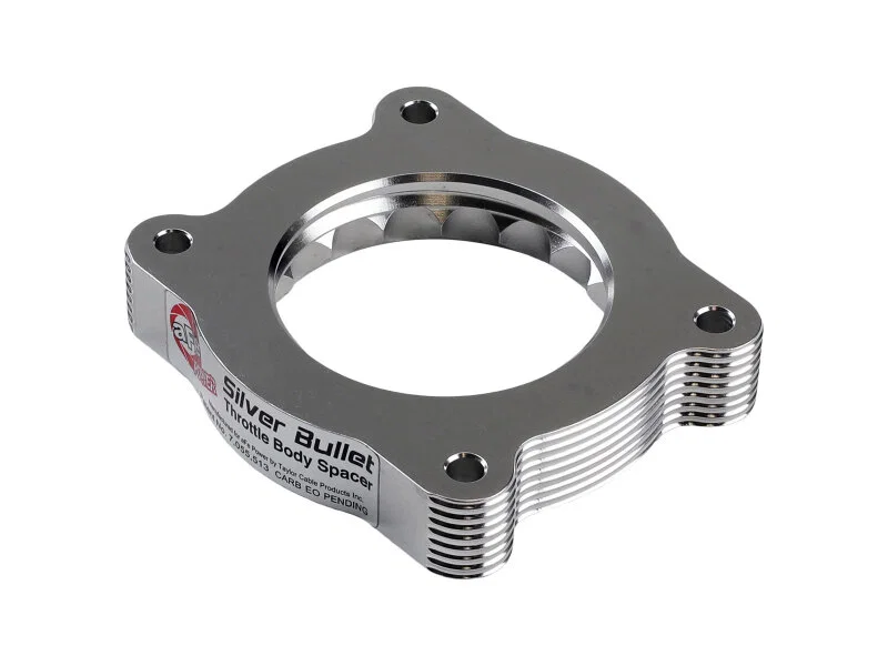 aFe 46-34019, 07-13 Chevrolet Silverado 1500/GMC Sierra 1500 Silver Bullet Throttle Body Spacer - Silver