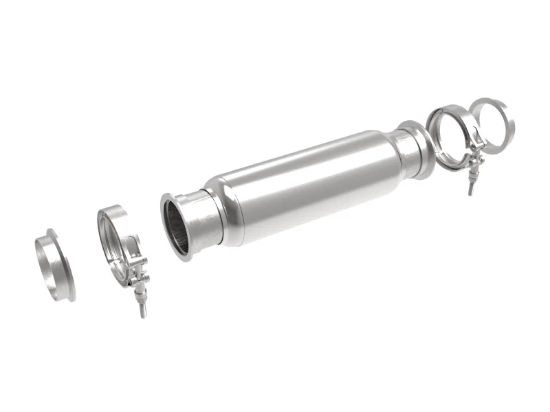 aFe 49M10006, MACH Force-Xp Resonator 3 IN Inlet/Outlet x 4 IN Dia. x 12 IN Body x 16 IN Overall Length
