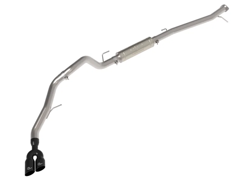 aFe 49-33156-B, Vulcan Series 3in Stainless Rear-Side Exit Exhaust Sys Black Ford Ranger Raptor 22-26 L4-2.0L