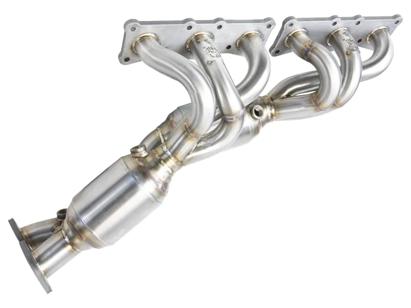 aFe 48-36307-1, 08-13 BMW 128i (E82/88) L6 3.0L Twisted Steel 304 Stainless Steel Long Tube Header w/ Cat