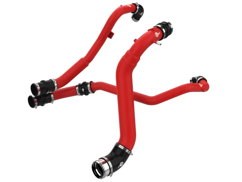 aFe 46-20784-R, BladeRunner Aluminum Hot and Cold Charge Pipe Kit Red Ford F-150 24-26 V6-2.7L (tt)