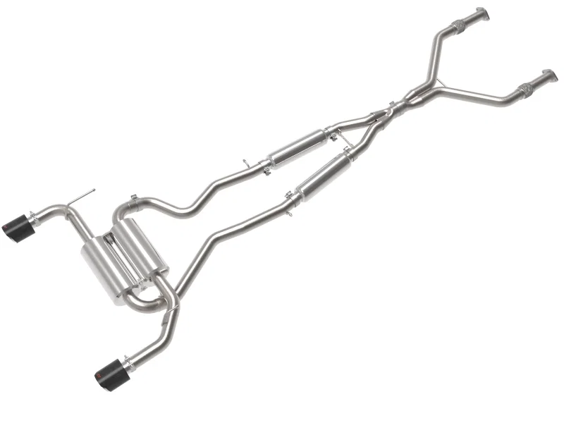 aFe 49-36136-C, 14-15 Infiniti Q50 (V37) V6 3.7L Takeda 2-1/2in SS Cat-Back Exhaust System w/ Carbon Fiber Tips